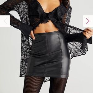 Free People | Modern Femme Vegan Leather Skirt